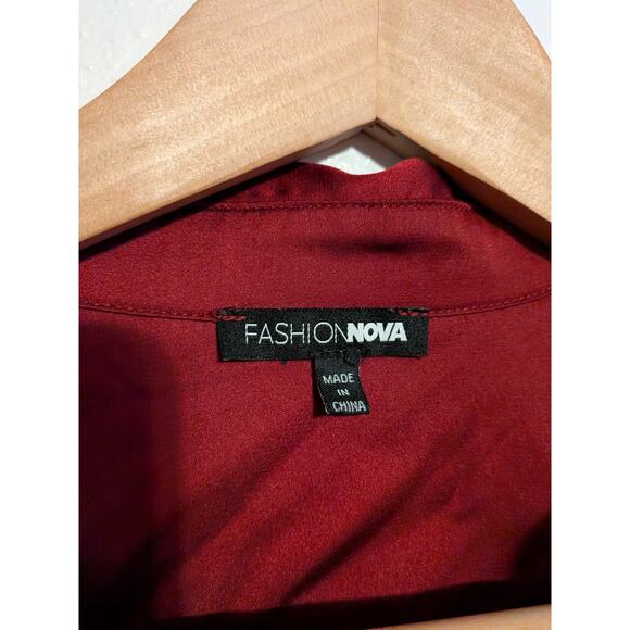 Fashion Nova Scandalous Babe Mini Dress - Wine size XS - Picture 8 of 9